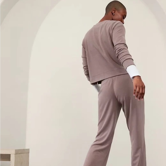 Athleta Seasoft Crewneck Sweatshirt in Smoky Rose - Picture 3 of 8